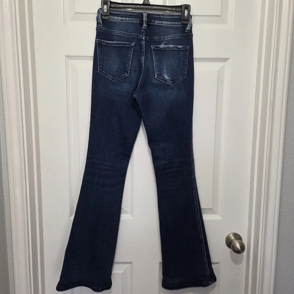 Flying Monkey High Rise Bootcut Stretch Dark Wash Denim Jeans Size 24 Western - Picture 6 of 12